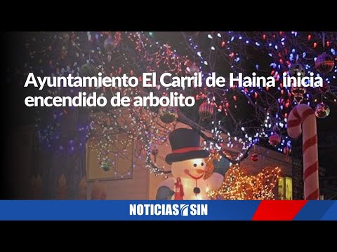 Ayuntamiento El Carril de Haina inicia encendido de arbolito