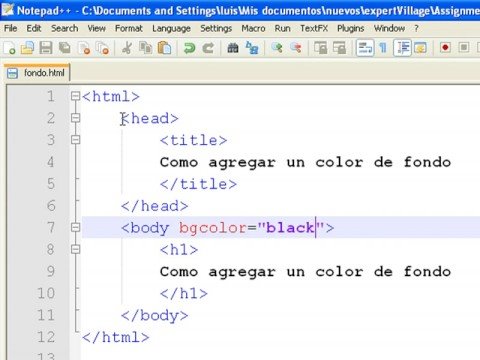 Cómo crear tu propia página web usando HTML Cómo agregar color de