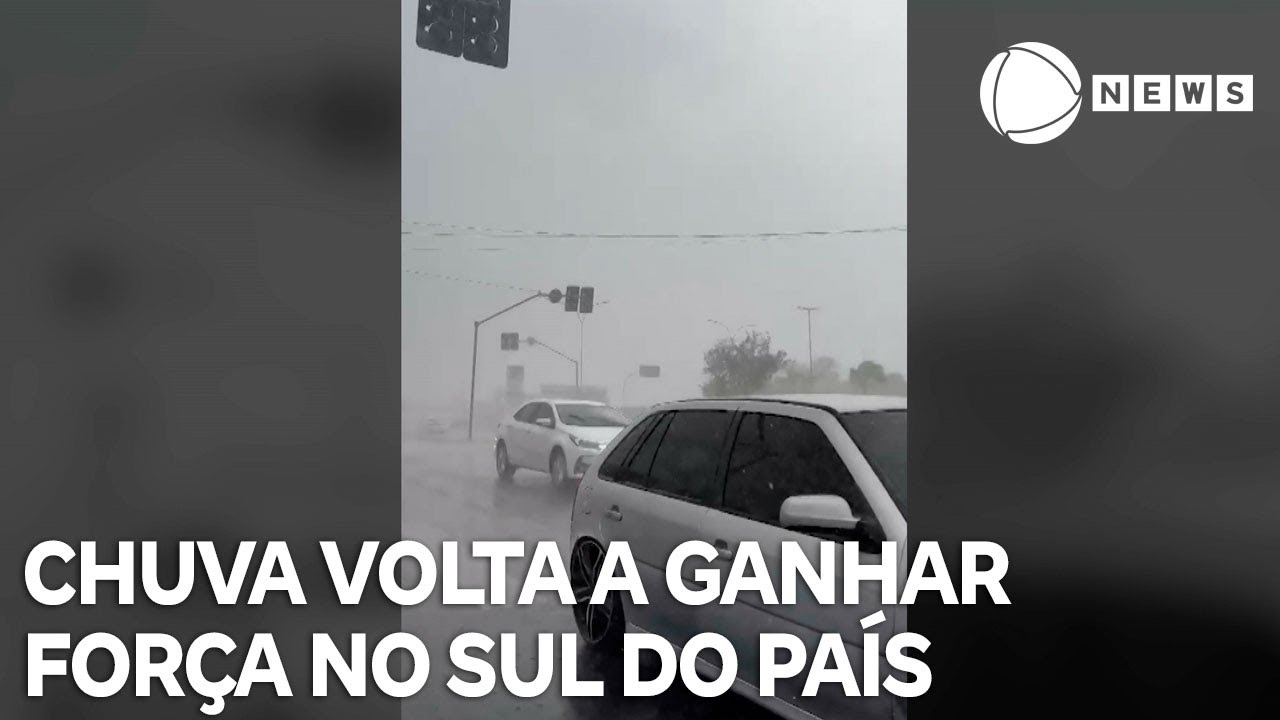 Chuva volta a ganhar força na região Sul do país