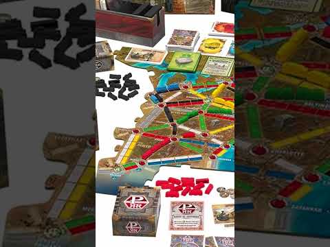 On l'a fait ! Et je suis arrivé DERNIER ! Les aventuriers du rail legacy #j2s #boardgames #jeu