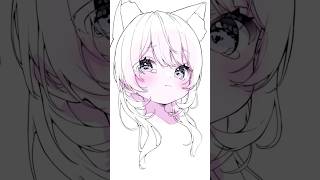 【顔の描き方】肌はシンプルな塗り方！瞳をキラキラにして情報量に差をつけるよ🎀#イラストメイキング#clipstudiopaint #illu