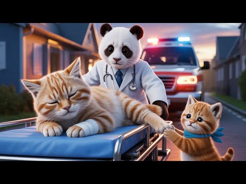 Mama Cat Falls Off Bicycle😿💔, Ginger Kitten Takes Her To The Hospital | Heartwarming Story