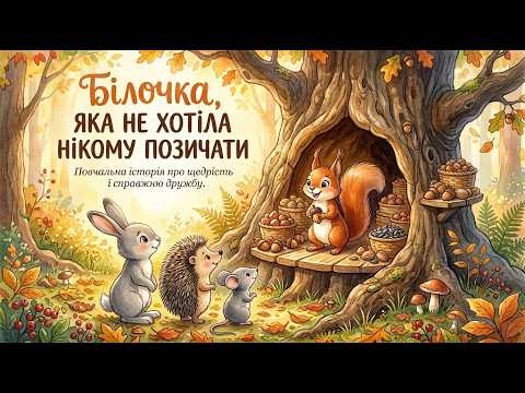 Білочка, яка не хотіла нікому позичати 🐿️ Терапевтична казка про щедрість