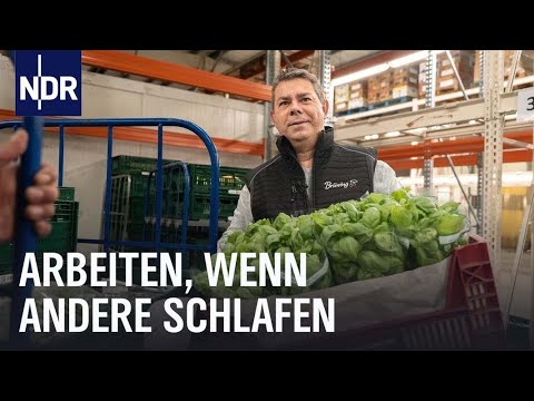 Arbeiten in der Nachtschicht: Großmarkt, Bahnstrecke, Friseur, Großküche | Die Nordreportage | NDR