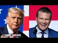 Trump and Hegseth lay out military policy plans in remarks to meeting of generals