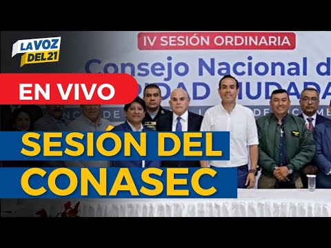 🔴EN VIVO Sesión del CONSEJO NACIONAL DE SEGURIDAD CIUDADANA