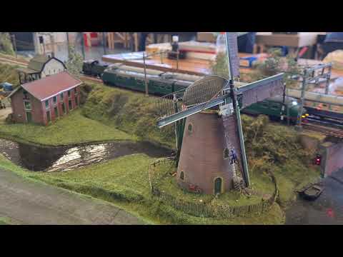 Modeltreinen in het Nederlands Transportmuseum in Nieuw Vennep.