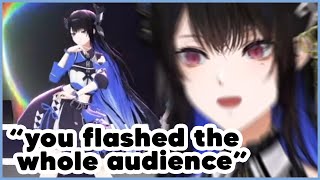Nerissa didn't realize her skirt flipped up mid-live【-All for One-】