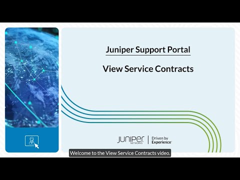 Juniper Support Portal: View Service Contracts