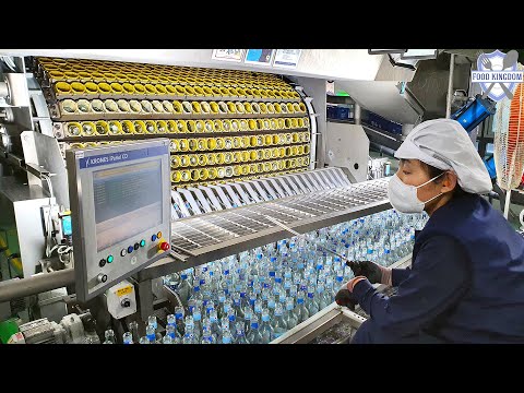 대단합니다! 하루 25만병 생산하는 제주도 대표소주 한라산 대량생산 / Clean! Korean Alcohol(Soju) Mass Production Factory