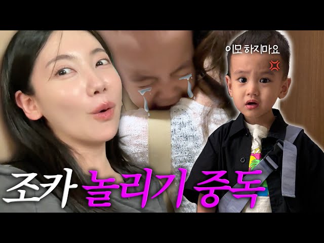 [VLOG] 조카가 이렇게 귀여우면 놀릴 맛 나죠?😝 | 3살이 알파벳을..? 혹시 천재아냐?(팔불출 이모)