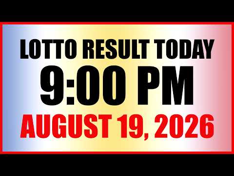 Lotto Result Today 9pm <strong>Draw</strong> August 19, 2026 PCSO