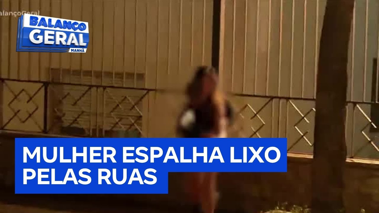 Mulher causa danos e espalha lixo pelas ruas de Perdizes, em São Paulo