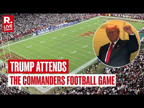 Trump LIVE: US President Trump Attends The Commanders Football Game, Swears In Military Recruits