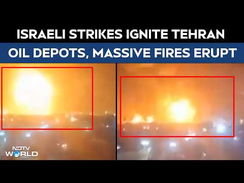Iran Oil Refinery Attack | On Camera: Apocalyptic Scenes In Tehran After Overnight Israeli Onslaught