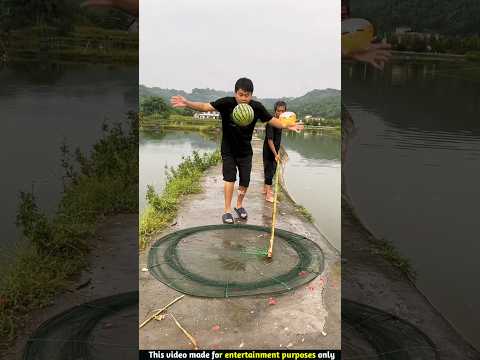 बुड्ढे ने तरबूज से पकड़ी मछली 🐬🥵 #fish #fishing