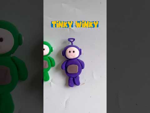 I made tinky winky from clay #tinkywinky #teletubbies