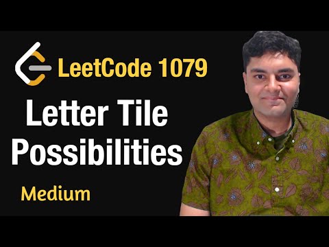 Letter Tile Possibilities - Leetcode 1079 - Python