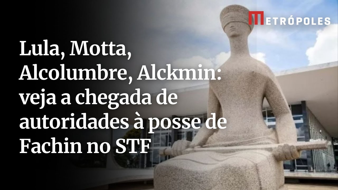 Lula Motta Alcolumbre Alckmin veja a chegada de autoridades à posse de Fachin no STF