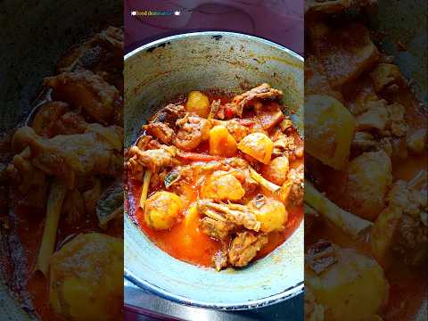 হাতে মাখা চিকেন রেসিপি। spicy chicken curry recipe #shorts #food #chickencurry #recipe #viralvideo