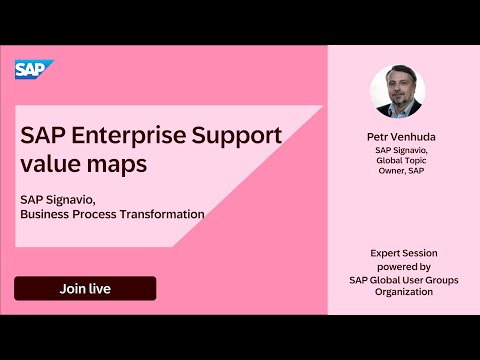 LIVE SESSIONS on SAP Enterprise Support value maps – SAP Signavio | Business Process Transformation