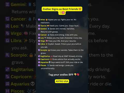 Zodiac Signs as Best Friends 💯👯♀️#zodiac #zodiacsigns #astrology #astrologysigns #shorts #tarot