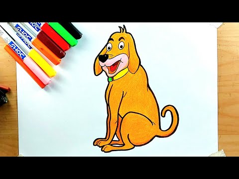 Dog Drawing and Coloring || Dog Drawing 🐕 ❤️ 