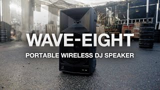 AlphaTheta WAVE EIGHT Battery Powered Bluetooth Wireless Portable Speaker in action - learn more