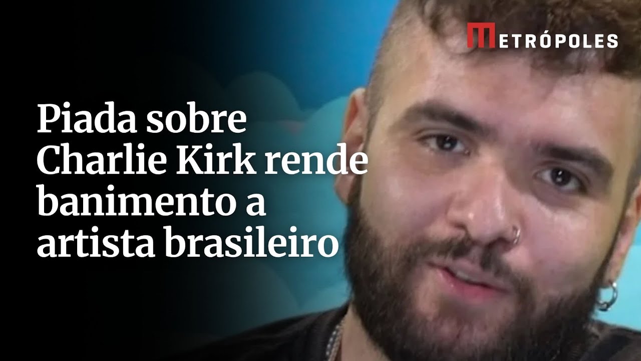 Artista brasileiro diz que foi banido dos EUA por piada sobre Charlie Kirk