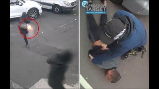 Watch: Gunman who shot man on Birmingham car park is arrested by armed police