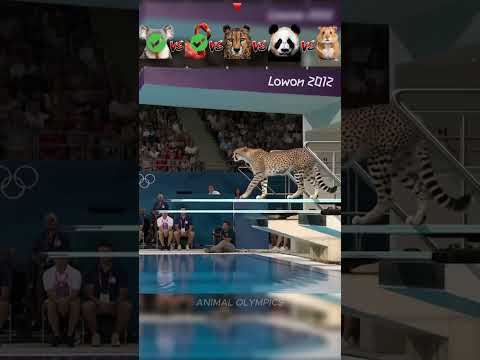 Koala vs Flamingo vs Cheetah vs Panda vs Capybara-Diving Challenge😮