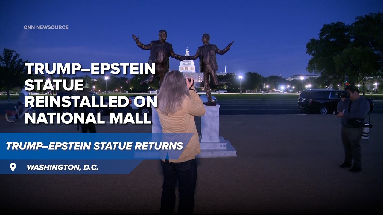 Trump–Epstein statue returns to National Mall