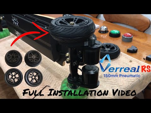 Verreal 150mm x 48mm Pneumatic Wheels Full Installation/ Hack and Mod - Andrew Penman EBoard Reviews