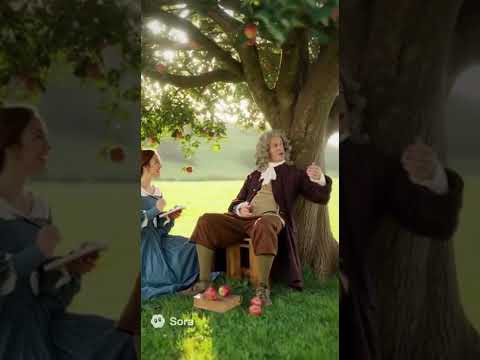 Sir Isaac Newton Discusses His Theories on Gravity | A Charming AI-Generated Scene #funny #aivideo