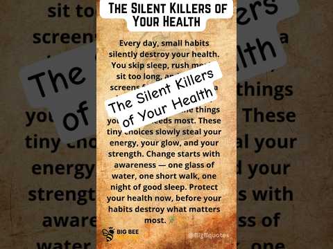 The Silent Killers of Your Health #motivation #selfhelp #quotes #shorts #edit  #usa #lifemotivation