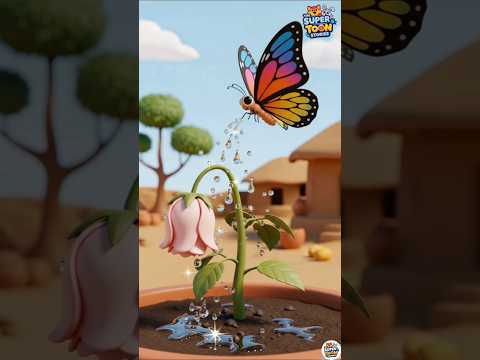 || तितली ने बचाया गुलाब का पौधा ||#localstarbinit #ai #cartoon