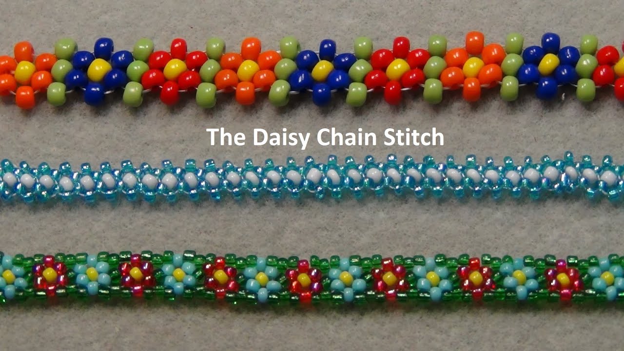 Beaded Daisy Chain Stitch Tutorial - YouTube