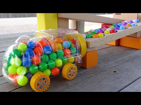 Marble Run Race ☆ HABA Slope & Retro Truck, Garbage Truck Long Version