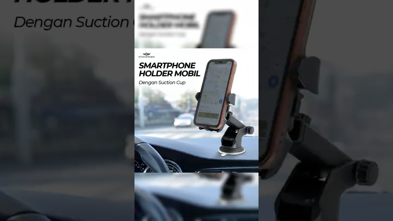 OTOHEROES Smartphone Car Holder Adjustable 360 Degree with Suction Cup - T003 Pratinjau video produk OTOHEROES Smartphone Car Holder Adjustable 360 Degree with Suction Cup - T003