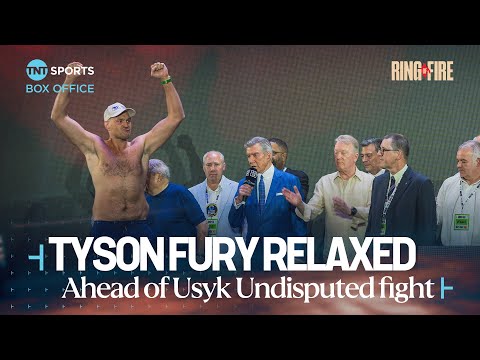 🎤 tyson fury sings into his dressing room ahead of undisputed showdown against oleksandr usyk 🇸🇦