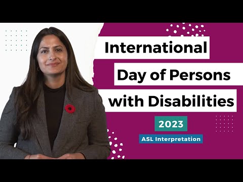 Minister Khera kicks off International Day of Persons with
Disabilities 2023 (ASL interpretation)