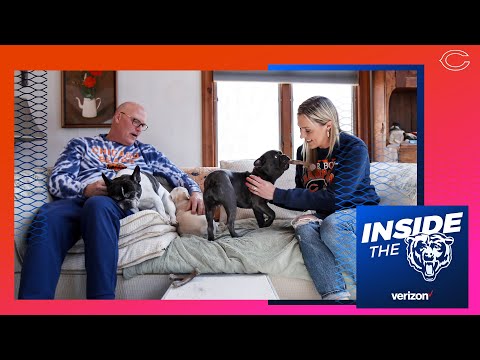 Puppy play date with Tom Thayer | Chicago Bears video clip
