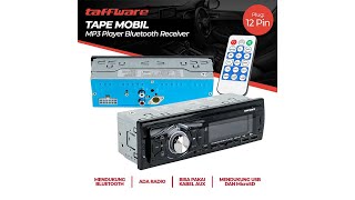 Pratinjau video produk Taffware Tape Audio Mobil MP3 Player Bluetooth Wireless Receiver - MP3-617