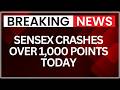 Stock Market Crash: Sensex Plunges 1,063 Points, Nifty Falls 359 Points | NewsX