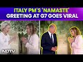 Giorgia Meloni  | Namaste! This Is How Italian PM Giorgia Meloni Greeted EU President Ursula