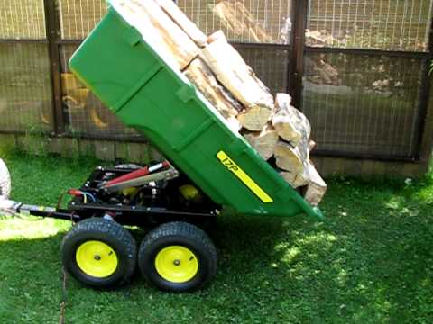 John Deere 17P hydraulic dump cart - YouTube hydraulic dump trailer wiring diagram 