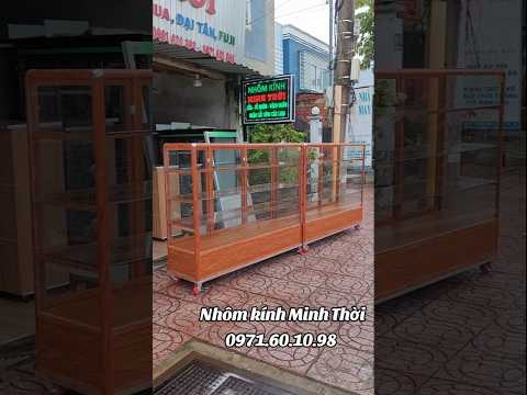 Tủ bánh mì,bánh ngọt màu vân gỗ