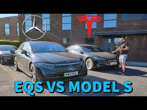 Which goes further? Mercedes EQS 450+ v Tesla Model S Long Range! Real range test and review.