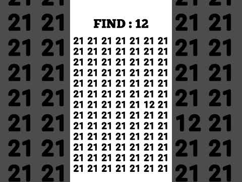 Find the odd number 👉 12 within 5 second #shorts