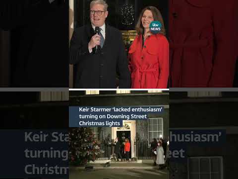 Keir Starmer ‘lacked enthusiasm’ turning on Downing Street Christmas lights | ITV News